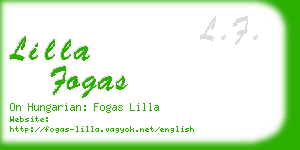 lilla fogas business card